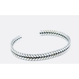 NEW Braided Cuff‎ 925 Sterling Silver Bracelet